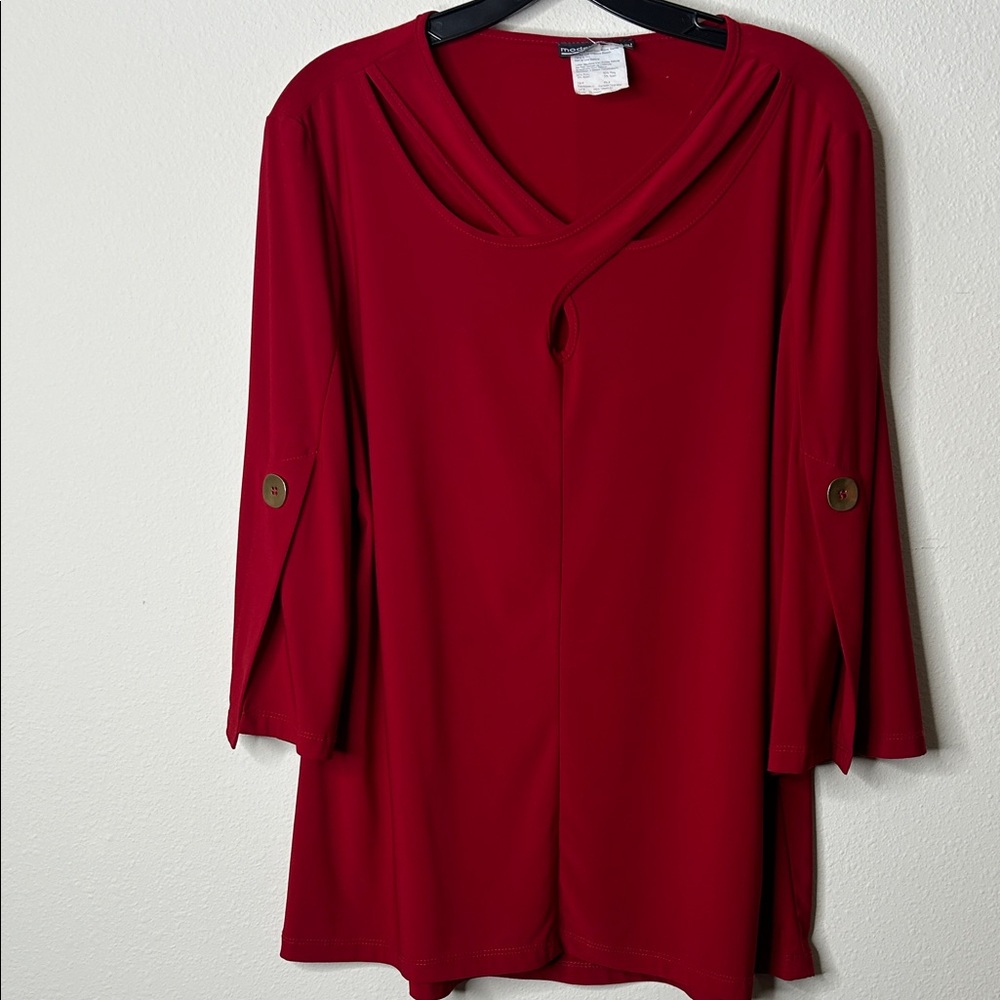 Elegant Red Women's Top